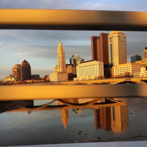 An image I snapped on my phone of the Downtown Columbus cityscape on a mid-winter afternoon.